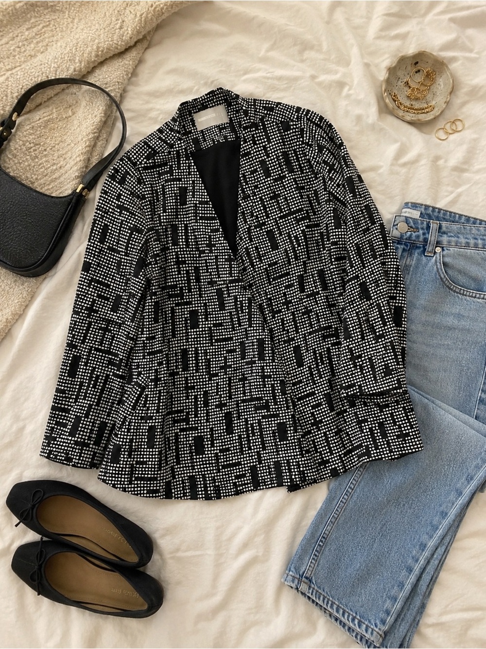 Hunter Bell Black & White Patterned Women's Jacket